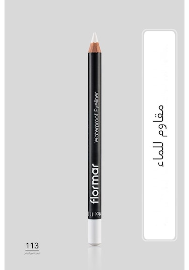 Flormar Waterproof Eyeliner Suya Dayanıklı Kajal Göz Kalemi 113 Pure White
