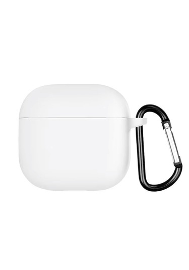 Airpods 4. Nesil Uyumlu Mat Silikon Koruyucu Kılıf+kanca Beyaz