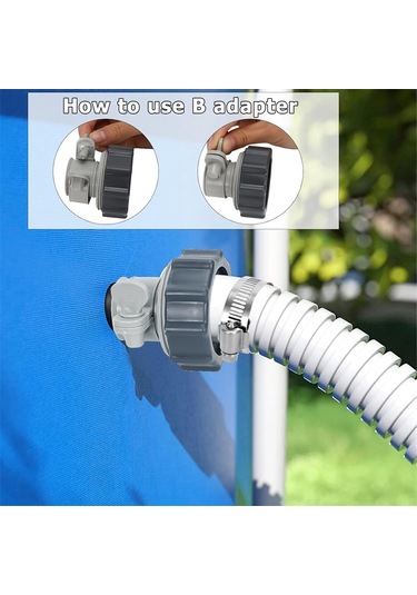 Havuz Hortumu Adaptör Takımı, 2 Tip Havuz Pompası Hortum Bağlantısı