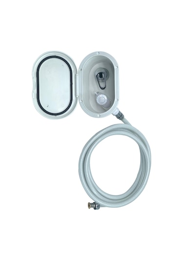 Sealux Duş Yuvası Yan Montaj Musluklu Hortumlu Tekne Karavan