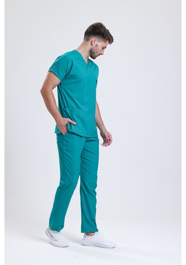 Likralı Üniforma Unisex Cerrahi Yeşil