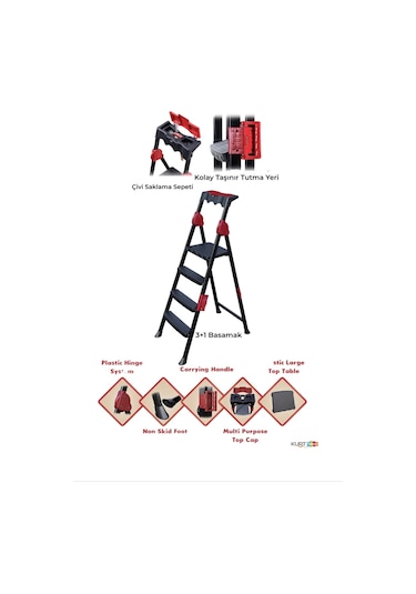 Strong Merdiven 3+1 Basamaklı Merdiven Royaleks-strong31 Diğer