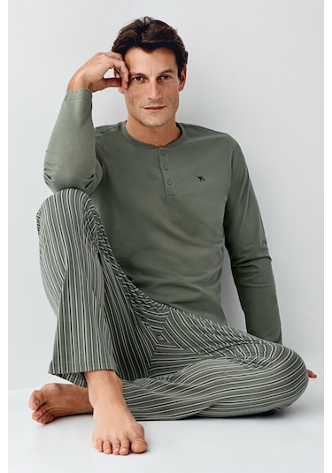 Arnetta Erkek Yeşil Pijama Takım Ar3013-s-v2