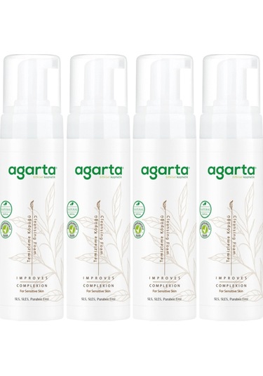 Agarta Doğal Yüz Temizleme Köpüğü 225ml 4 Lü Set