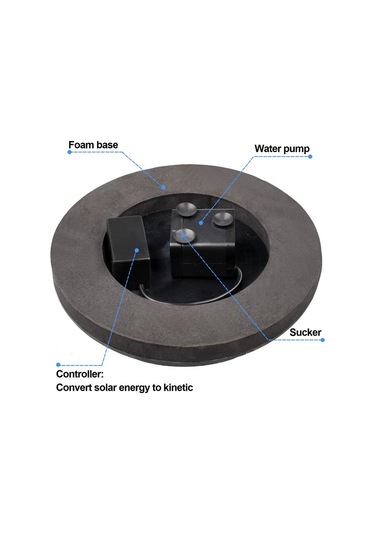 Kangvka Güneş Enerjili Süzgün Kuş Yıkama Su Fırtınası - Bahçe Havuzu Teras İçin Akıcı Su Sistemi