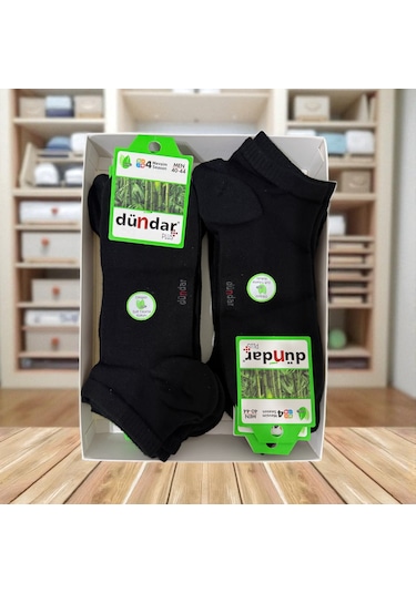 Erkek Bambu Dikişsiz Kokulu Patik Çorap Siyah 6'lı Ve 12'li Siyah