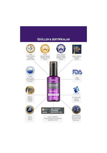 Kuru Ve Yıpranmış Saçlara Onarıcı Bakım Serumu Kundal Macadamia Ultra Hair Serum Acacia Moringa