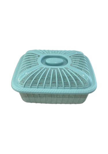 Suntek Kapaklı Meyve Sepeti Mutfak Aksesuarları Mavi-küçük