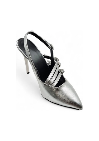 Silvera Gümüş Kadın Stiletto Topuklu Ayakkabı Gümüş