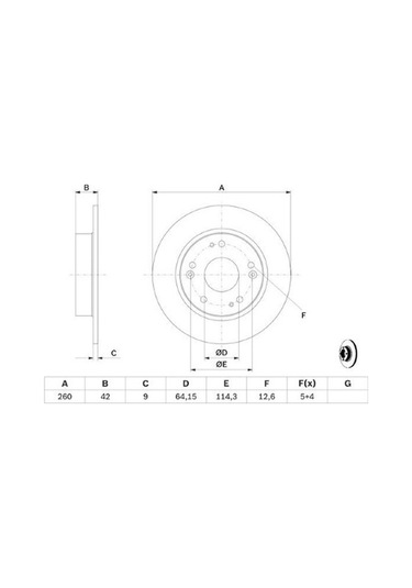 Honda Civic 1.6 Fd6 2006-2011 Bosch Arka Disk 2 Adet