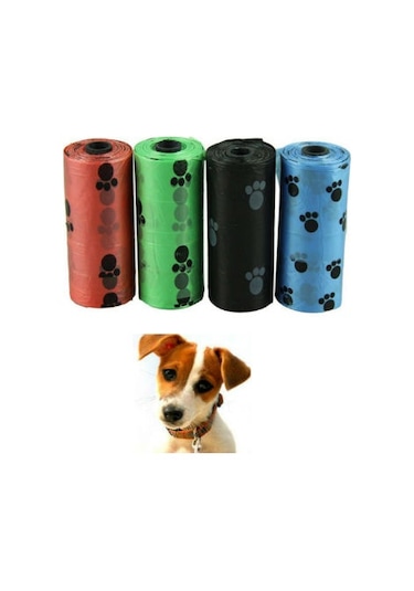 Büro Ev Evcil Hayvanı İçin 3adet Pati Desenli Kaka Poşeti Seti