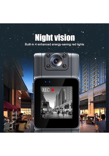 Hallow D12552-1 Ses Video Kayıt 4k Uhd Mini Vücut Kamerası Ch