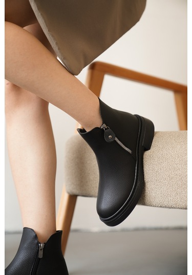 Daxtors D0899 Soğuk Geçirmez Kışlık Kadın Bot & Bootie Siyah