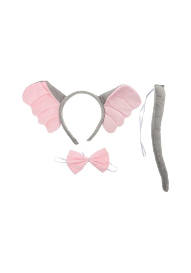 Fil Cosplay Aksesuarları Seti Fil Kulakları Başlık Kuyruk Papyonlu Hayvan Kostüm Aksesuarları Hy Diğer