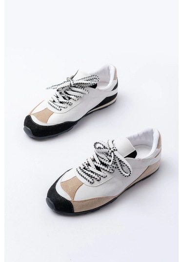 Rs-02 Beyaz Garni İnce Taban Günlük Spor Ayakkabı Beyaz