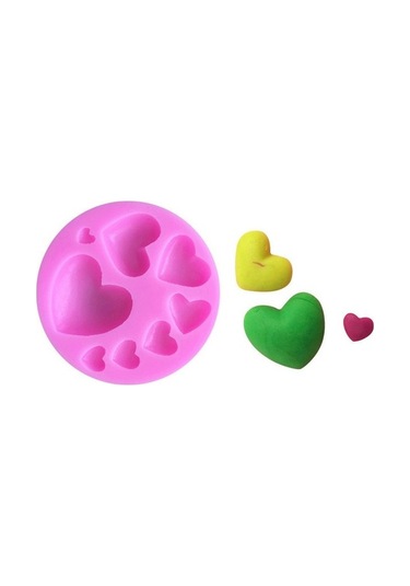 Fastbuy Fondan Kalp Kalıp, Dantel Desen, Süsleme Fırın Malzemeleri, Renkli Pastacılık Aksesuarları Çok Renkli