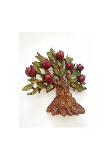 Dekoratif Nar Ağacı Duvar Süsü El Yapımı Nar Figürlü Obje Bereket Ve Bolluk Simgesi Ev Ve Ofis Duvar Süsü