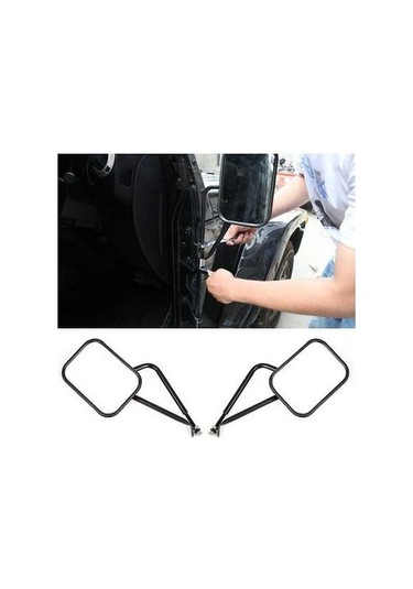 Wondernest 2 Adet Jeep Wrangler Jk 2007-2017 Araba Kapı Kapalı Dikdörtgen Yan Dikiz Aynası Geri Vites Aynaları Diğer