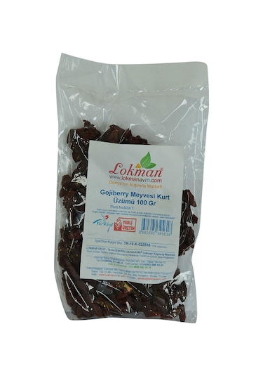 Lokman Evm Doğal Gojiberry Meyvesi Kurt Üzümü 100 G