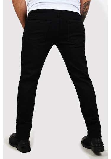 DeepSEA Siyah Slim Fit Likralı Kot Pantolon Esnek Jeans Erkek Kot Pantolon 2100441