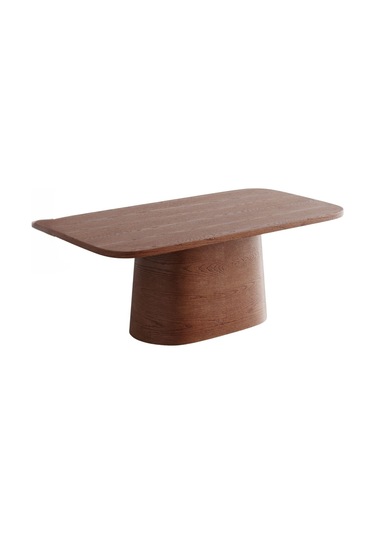 Barocco İtalyan Still Oval Ahşap Yemek Masası 100x190 Açık Ceviz