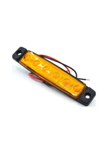 12v 6 Led Turuncu Parmak Lamba Su Geçirmez İnce Dizayn Side Marker