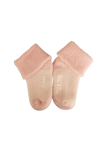 Kitikate Bibaby Biorganic Mom And Dad Kaymaz Çorap 68354 Pembe