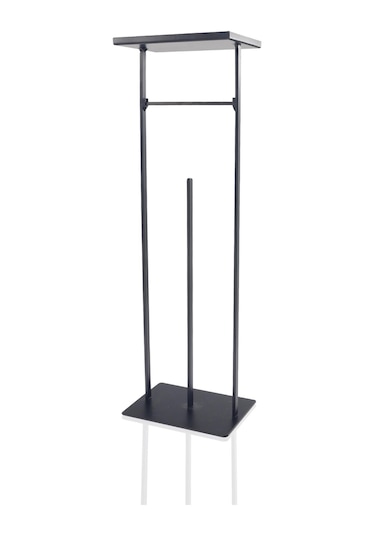 The Mia Tepsili Tuvalet Kağıdı Stand - Siyah - 54x15x12 Cm