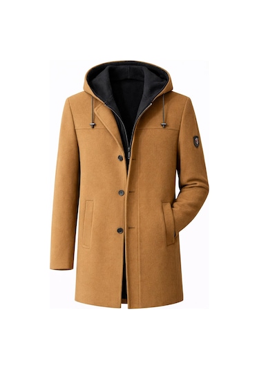 Classics Men Claassics Men Erkek Regular Fit Kaşe Kaban Ceket - 7530 HARDAL
