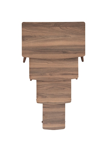 Vovvahome Vega 4lü Dörtlü Mdf Ahşap Zigon Sehpa - Ceviz