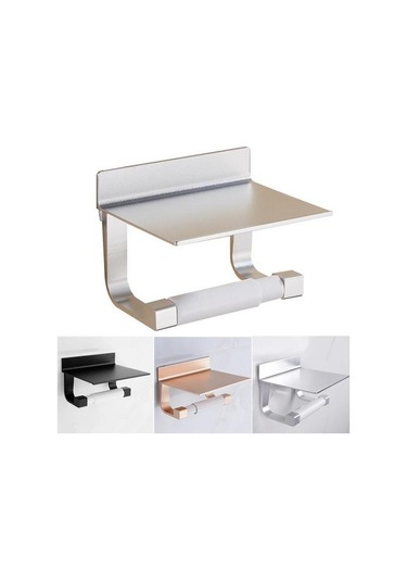 Tuvalet Kağıdı Sahipleri Uzay Alüminyum Çok Fonksiyonlu Depolama Kancaları Küllüklü Banyo Rafları Havlu Raf Telefon Tutucu Kağıt Tutucular Gümüş 22 x 13.6 x 11.2 CM