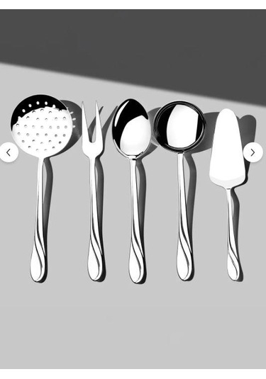 Nehir Safir Sade 5 Parça Servis Takımı-26008 Inox