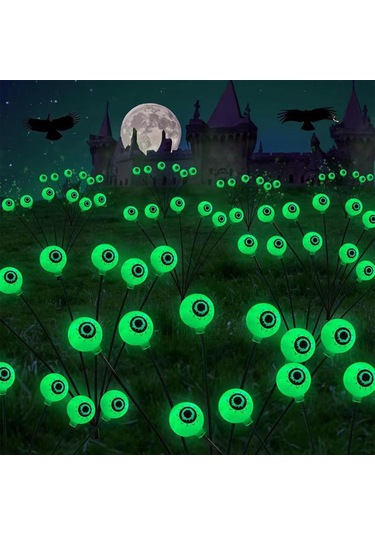 Suntek 2 Adet Güneş Enerjili Göz Küresi Işıkları Yeşil