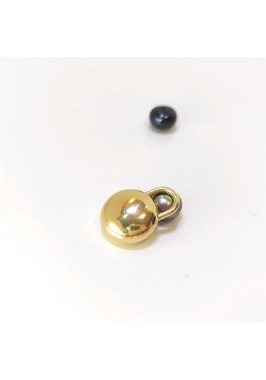 Altın Ürünler Asma Kilit Yuvarlak Çanta Kolye Ucu 14 Ayar