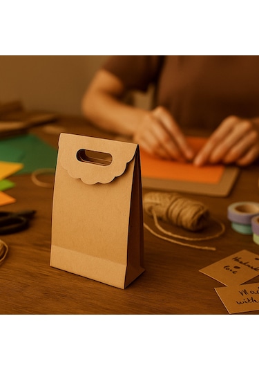 El Geçme Kraft Çanta, Hediye, Alışveriş, Butik, Parti Ve Paketlem