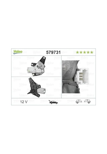 Opel Vivaro Silecek Motoru Arka 2003-2008 Valeo 579731