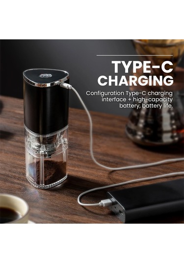 Youmex Evde Kullanım İçin Elektrikli Kahve Fincanı, İnce Toz Haline Getiren Otomatik Değirmen, Tıbbi Bitkiler İçin De Faydalı, 25g Ölçekli, Usb Şarjlı Siyah