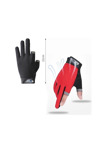 MSO Outdoor Silikonlu Kaymaz Olta Bisiklet Fitnes Sürücü Eldiven