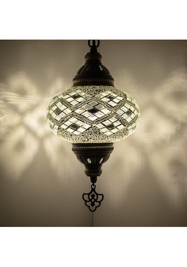 Dekoratif Mozaik Avize Tekli Sarkıt Gece Lambası Renkli