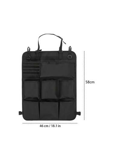 Chuangyinshop 8 Cep Tactical Molle Araç Koltuğu Organizer Army Green Araç Organizasyonu İçin Dayanıklı Haki Yeşili