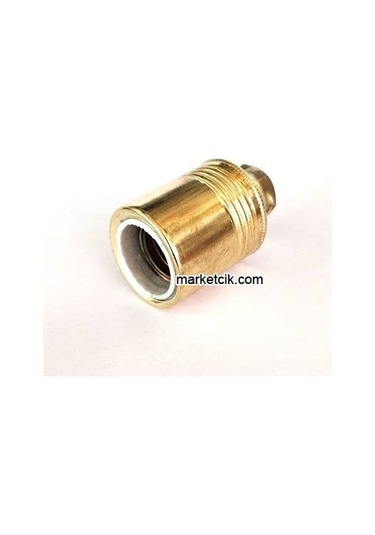 Marketcik Dekoratif E14 Düz Sarı Metal Duylar