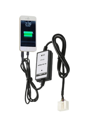 Gajeena Honda Araçları İçin Beyaz Başlık Qx191 Modeli Cd Değiştirici Yerine Aux Ve Usb Ses Adaptörü - 3.5mm Girişi İle İphone Şarj Desteği Siyah