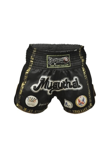 Dragon Mt2019 Federasyon Onaylı Muaythai Şortu Siyah