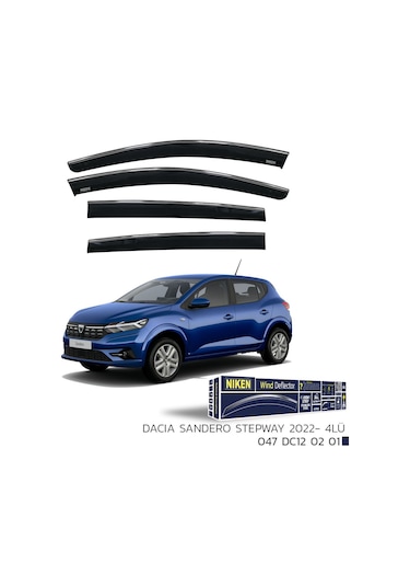 Dacia Sandero Stepway Kromlu Cam Rüzgarlığı Niken 2022+ Sonrası Uyumlu