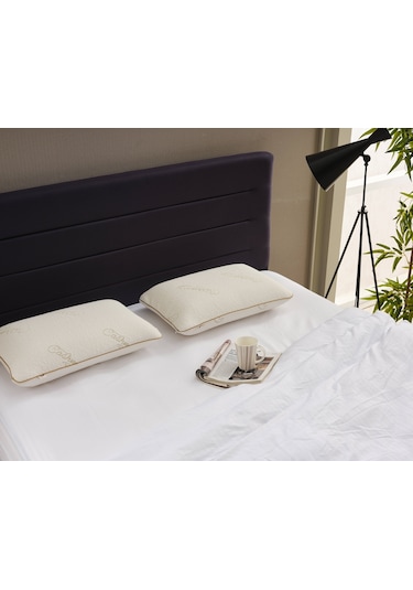 Özel Kaşmir Uyku Yastığı - Nefes Alabilir Ultra Lüx Kumaş - Ortopedik Visco Tombul Yastık Cashmere 1 Adet Çok Renkli