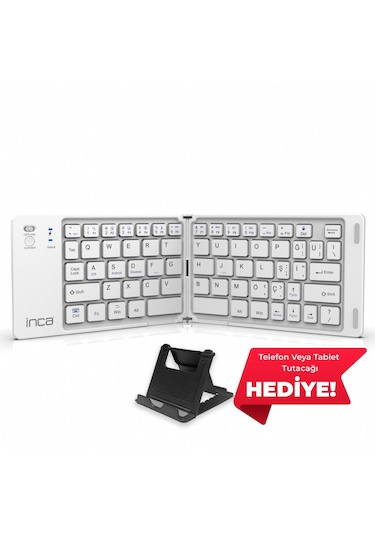 Ibk-580bt Katlanabilir Bluetooth Klavye Sessiz 67 Tuş Mini Taşınabilir Apple Uyumlu iOS /android/windows