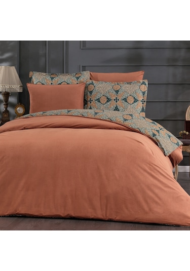 Schafer Home Premium Comfort Çift Kişilik Nevresim Takımı 6 Parça-kiremit Kiremit