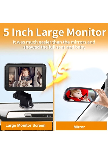 Vkemall Bebek Araba Monitörü 1080p Yüksek Çözünürlüklü Monitör Kamerası