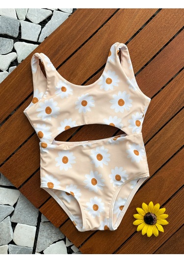 Tek Parça Çiçekli Model Bebek Yüzme Mayo