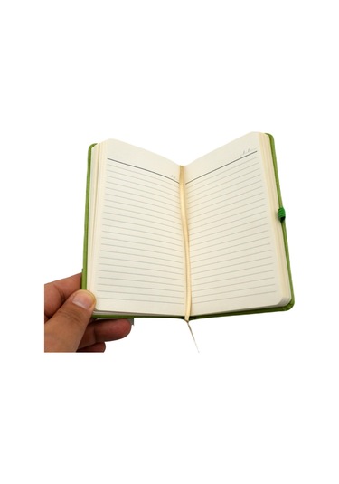 Gürmat Termo Deri Kapkalı Defter Çizgili 9x14 Cm Yeşil